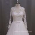 Langarm-Spitze Applique Bridal Dress A Line